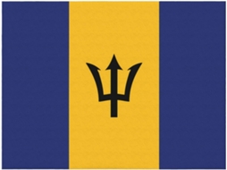 Manta de Flanela Ultramacia Phayah com Estampa da Bandeira Barbados Ideal para Sofá Cama Sala Estar Escritório