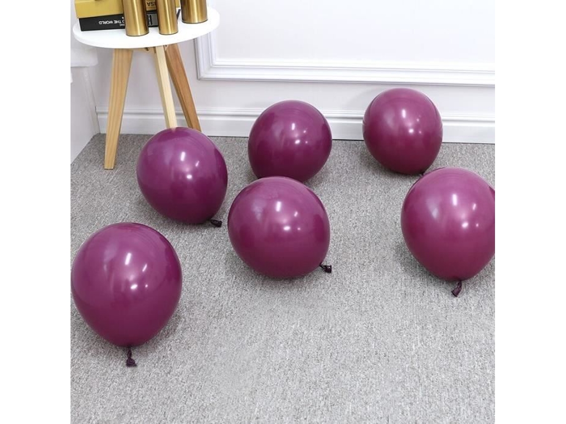 Balões Retrô de 12 Polegadas Conjunto de 2.8G Balão de Hélio Redondo Balão de 18 Anos Fo-Retro Wine Red-12Inch 10 Peças YWEI