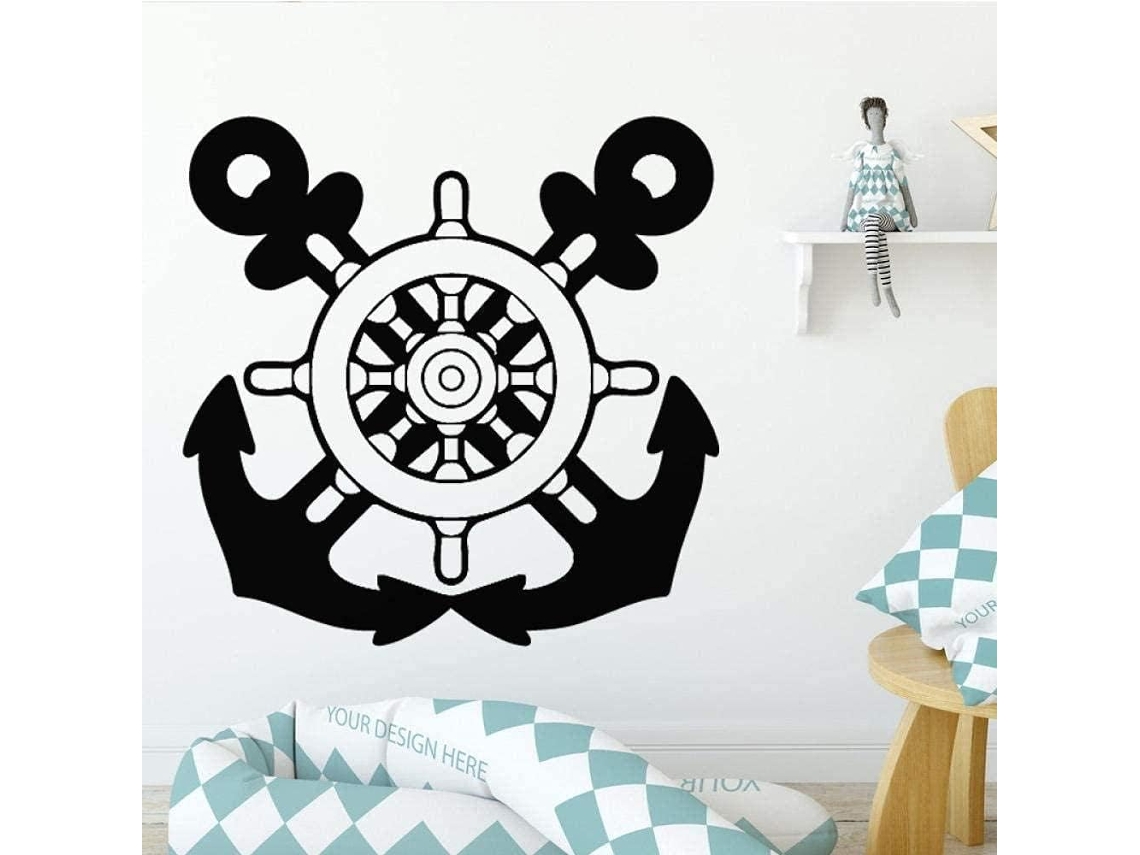Adesivos Muraux, Voilier Salon Fond Vinyle Autocolantes Impermeáveis ​​autoadesivos Acessórios De Arte Mural Amovível 58 * 57c ​​​​m