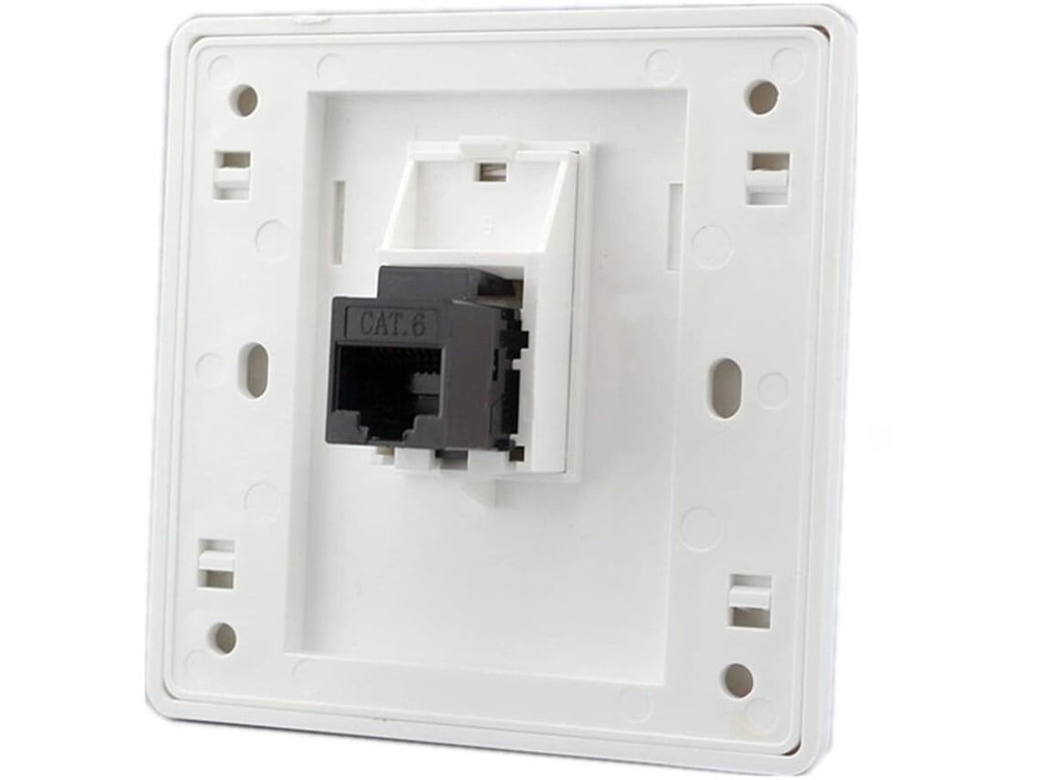 Tomada de Parede Rede Gigabit RJ45 com Canal Duplo BRILVIBERA