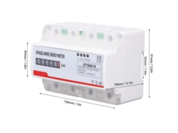 Laxiscreed Medidor De Energia Trifásico 4 Fios 35mm Para Residência, 230v Ou 400v