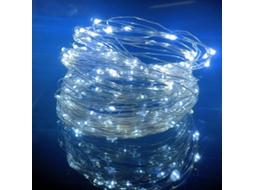 Cordão de Luzes Led a Bateria para Decoração de Natal e Festas. MDUG (branco, 2m X 20 Unidades)
