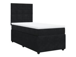 Box Spring Bed, Box Spring Beds Vidaxl Preto Veludo (90 X 190 Cm)