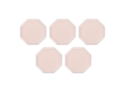 5pcs Caixa De Armazenamento De Puff De Maquiagem Octogonal Rosa