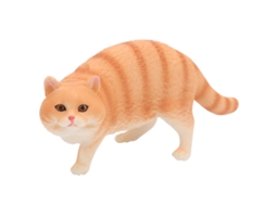 Mali modelo de Gato Fofo Simulação Decoração de Mesa Presente Brinquedo Laranja