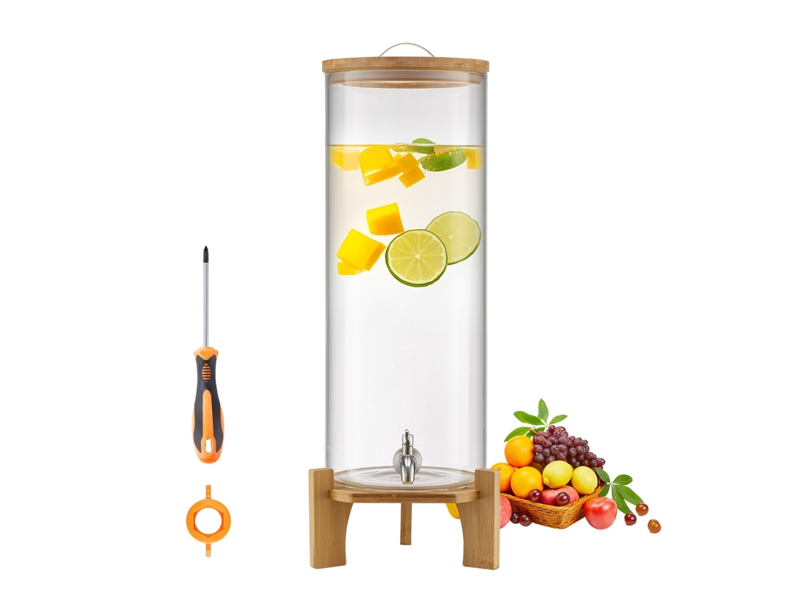 Dispenser De Bebidas 13 L Para Festas Com Suporte 205 X 205 X 637 Mm Vevor