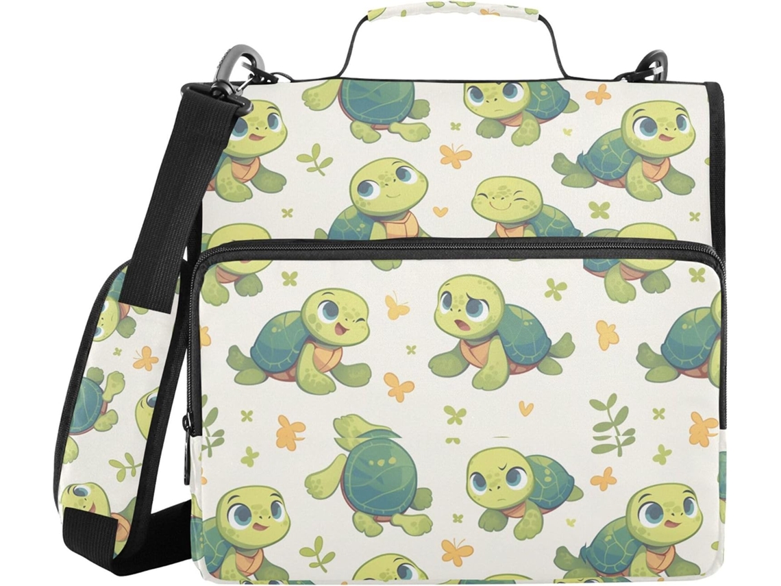 Pasta Com Zíper, Alça De Ombro E Mão, Vários Bolsos, 3, 8cm 1, 5 Polegadas, 3 Compartimentos Selos, Portfólio