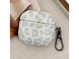 Capa De Policarbonato Para Fones De Ouvido Sem Fio Airpods 3 Com Textura De Leopardo