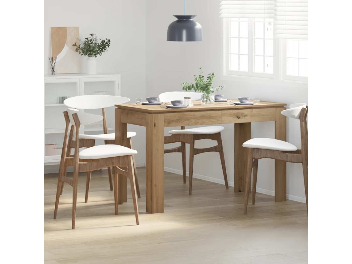 Vidaxl Mesa De Jantar 120x60x76cm Derivados Madeira Carvalho Artisiano