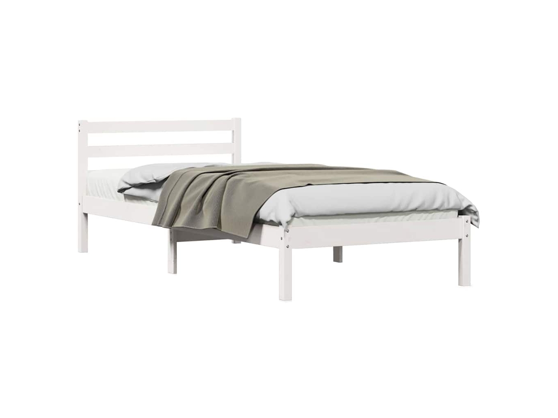 Estrutura da Cama com Cabeceira Branco MAISON EXCLUSIVE 225,5x85,5x69,5 cm