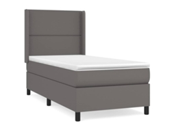 Box Spring Bed, Box Spring Beds Vidaxl Cinzeto Couro Artificial (100 X 200 Cm)