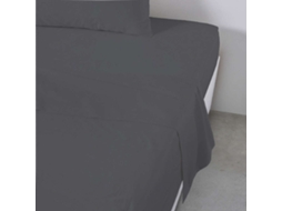 Conjunto Lençóis Microfibra 260x280cm Cinza KASA 1 un