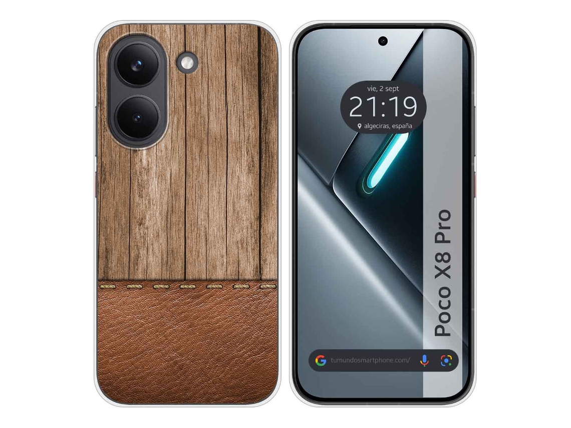 Capa Tumundosmartphone De Silicone Para Xiaomi Poco X8 Pro 5g Com Estampa De Madeira 09 Desenhos