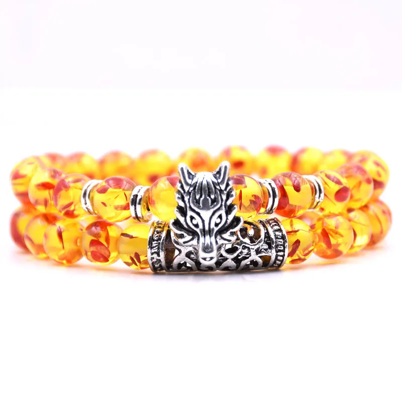Conjunto de Pulseiras Elásticas com Cabeça de Dragão MDUG