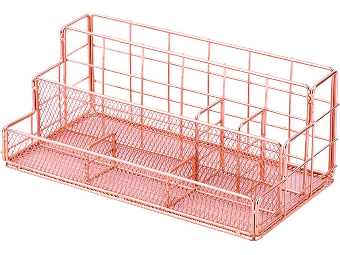 Organizador de mesa com porta-lápis, organizador de documentos em papel, caixa organizadora simples para arquivamento.