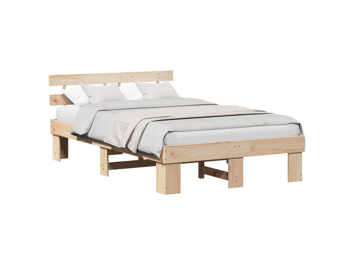 Estrutura da Cama com Cabeceira Natural 120 X 200 Cm MAISON EXCLUSIVE