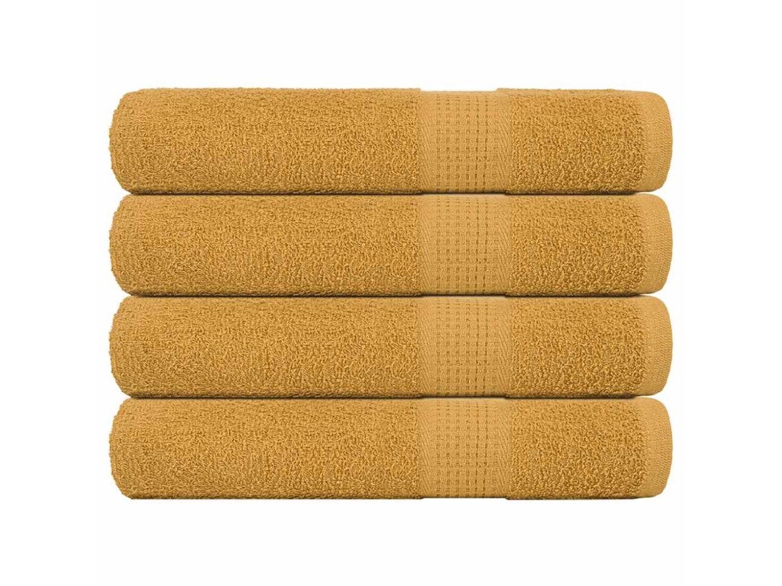 Toalhas de Sauna Frogn, 4 Unidades, Douradas, 80x200 Cm, 360 G/m BRILVIBERA