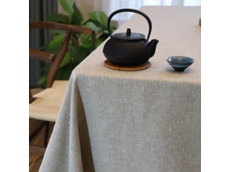 Toalha De Mesa De Linho Mesa De Centro Toalha De Mesa Redonda Simples De Cor Sólida Toalha De Mesa Retangular De Linho De Algodão Japonês Cinza Claro