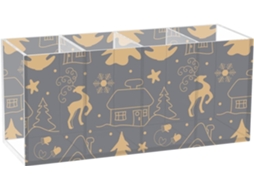 Porta lápis Acrílico Frodotgv para Escritório, com Estampa de Inverno Desenhada À Mão, Dispensador Lápis Sala