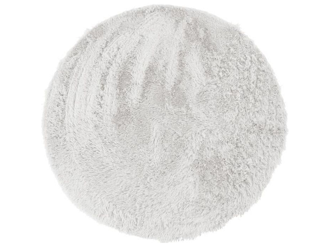 Tapete De Base Fina E Flexível Extra Macio Branco Diâmetro 160
