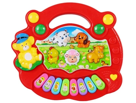 Brinquedos de Piano Musical para Crianças Instrumentos Musicais de Desenvolvimento Educacional Vermelho LUGA