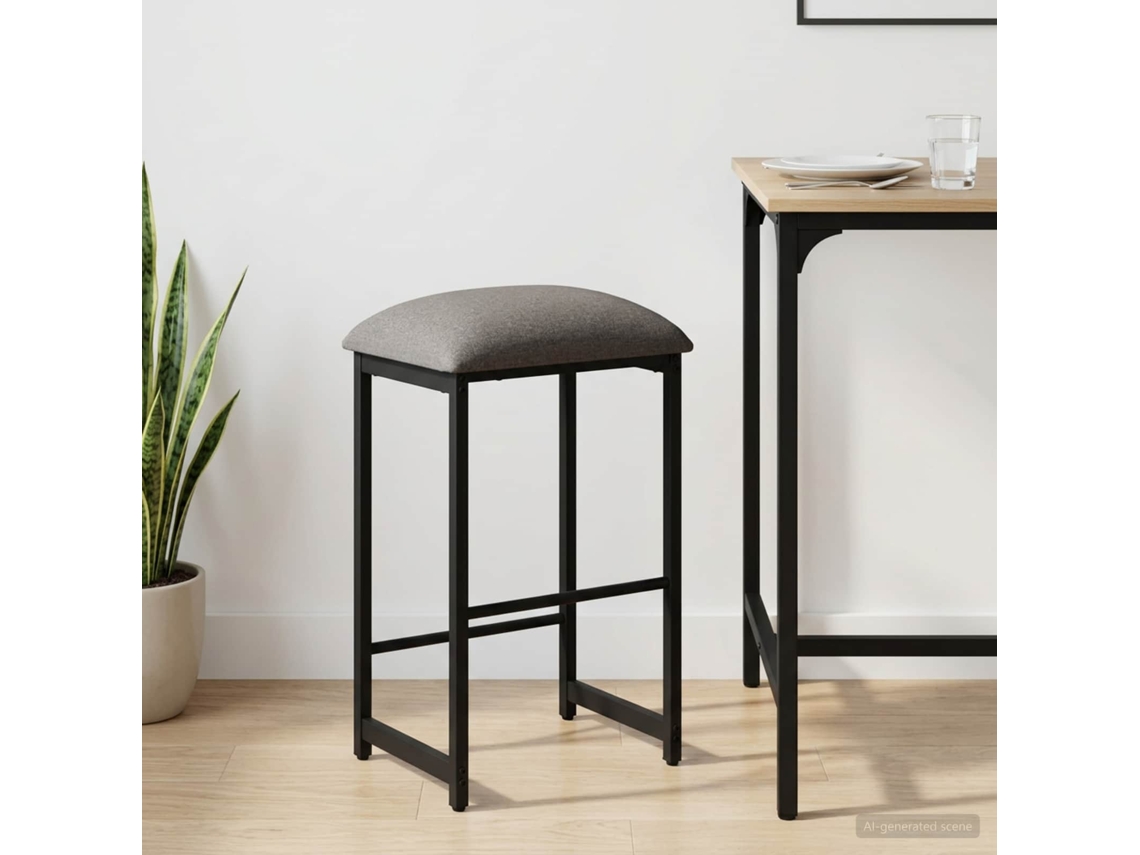 Vidaxl Banco De Bar Cinzento-claro 40 X 32 X 74 Cm