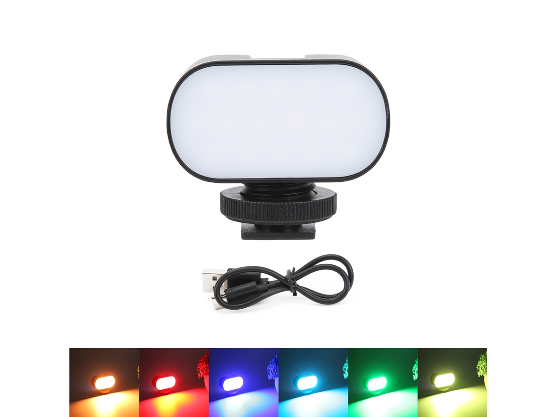 Mini luz de preenchimento LED portátil ST15RGB para reuniões online, transmissões ao vivo e vlogs.