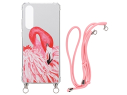 Capa para Huawei P30/P30 Pro, com cordão, relieve 3D, anti impacto