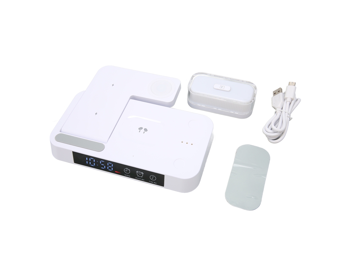 Estação de Carregamento Sem Fio EOOCOO 4 em 1 com carregamento rápido de 30w