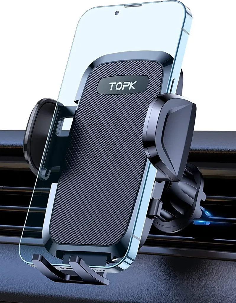 Suporte Para Celular Veicular Com Gancho De Fixação E Rotação De 360°.