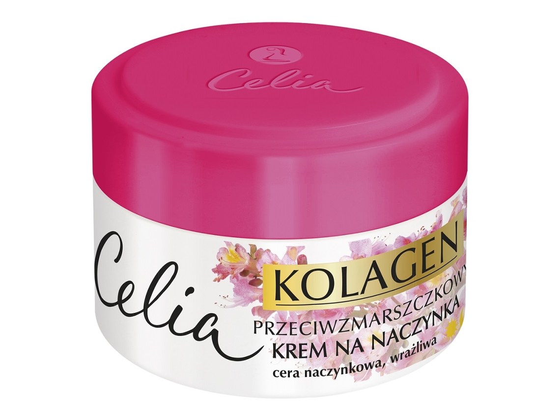 Creme antienvelhecimento revitalizante com colágeno avançado para pele sensível, 50 ml Celia
