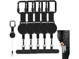 Pacote Com 1 A 10 Unidades De Suporte Extensível Antifurto Para Celular, Alça Leve Para Celular Com Clipe Seguro rm