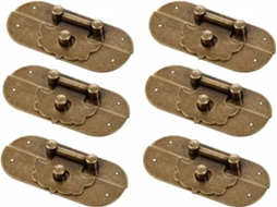 Conjunto De 6-fechos Caixa Em Cobre Antigo, Ferragens Em Estilo Vintage Para Fechadura De Armário Estojo Joias Madeira