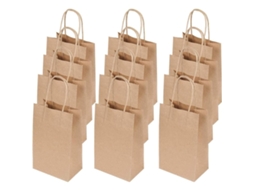 Sacolas De Papel, 12 Sacolas De Presente E Sacolas De Doces Marrons Com Alças, Sacolas De Papel Kraft Para Festas Infantis, Celebridades Aquaforge