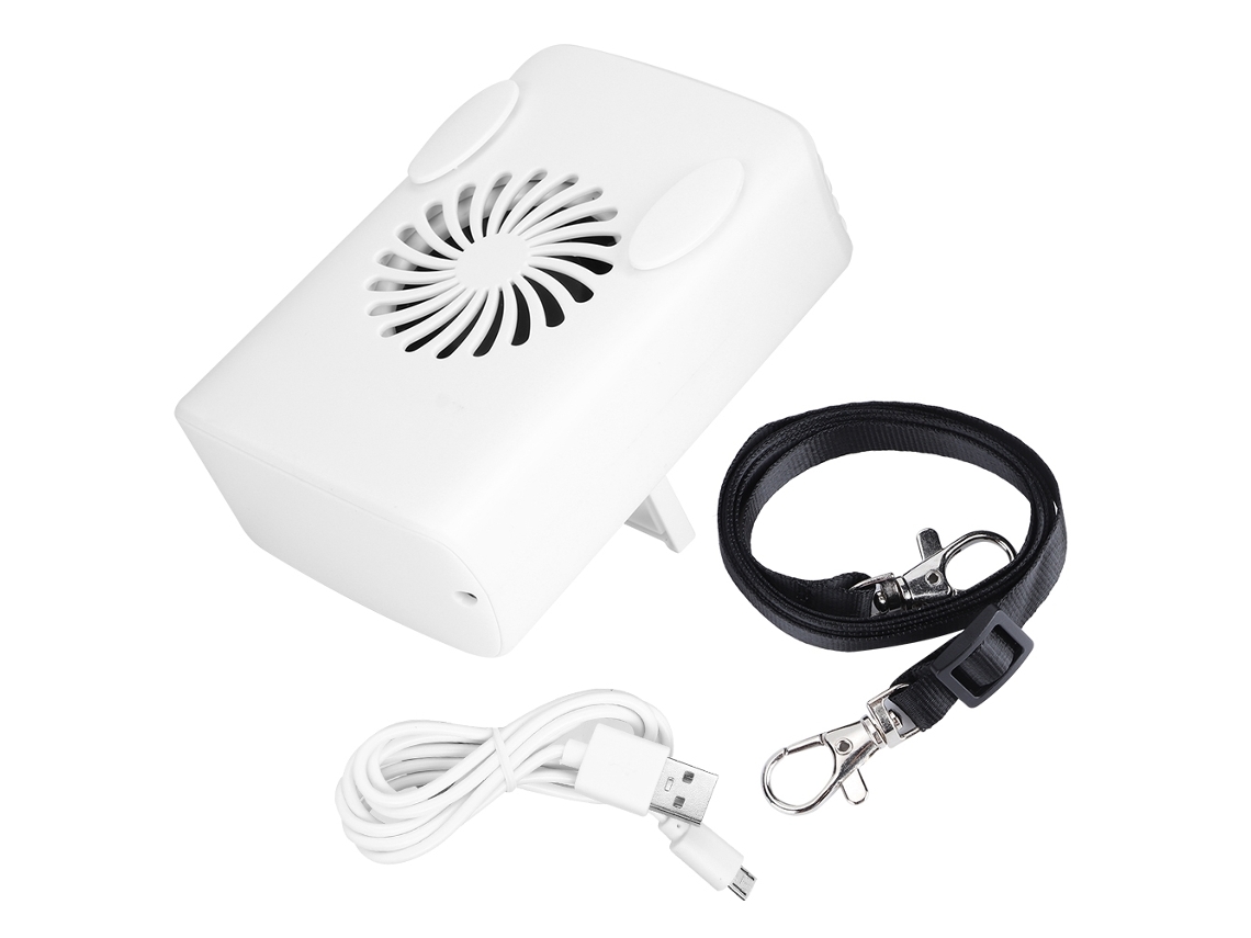 Ventilador Portátil Usb Pescoço Cintura para Esportes Viagens Verão