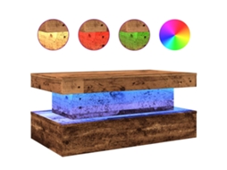 Mesa de centro com luzes LED Madeira Velha MAISON EXCLUSIVE (90x50x40 cm)