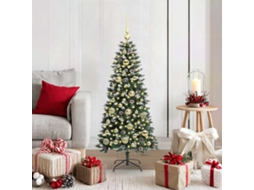 Vidaxl Árvore De Natal Artificial Verde 120 Cm Pvc, Plástico E Aço