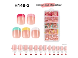 Extensões De Unhas/unhas Postiças (em Caixa)conjunto De 120 Pontas Para Manicure Francesa H148-2