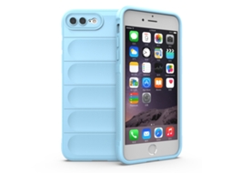 Capa Halinuia Para Iphone 8 Plus / 7 Plus Magic Shield Tpu Azul Claro (proteção Integral, Interior Em Flanela)