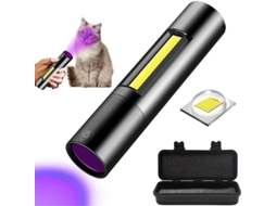 Detector de Tinea e Urina de Pet com Luz UV Recarregável e Luz Auxiliar para Cães e Gatos | S/MARCA