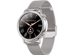 Smartwatch 1.28 Round Fitness Tracker À Prova Dágua Leitura De Sms/whatsapp Para Homens/mulheres Android/ios Prata Bestvite