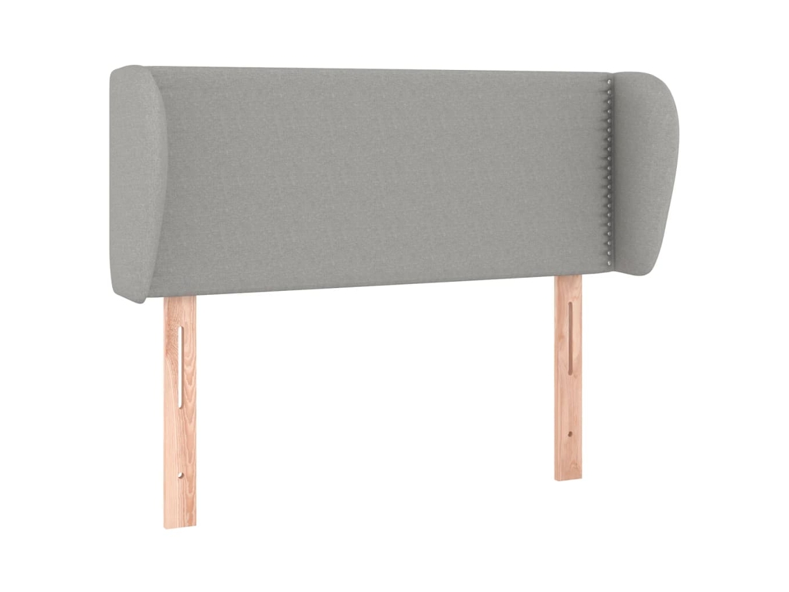 Cabeceira de Cama com Abas Tecido Cinzento Claro MAISON EXCLUSIVE (93x23x78 cm)