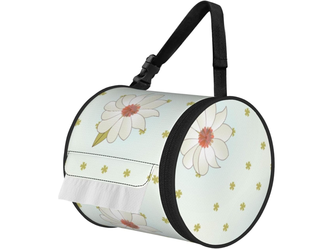 Porta Papel Higiênico Dobrável Com Estampa De Camélia Em Flor, Ideal Para Pendurar E Armazenar Rolos De Papel Higiênico