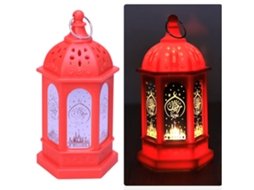 Lâmpada de Mesa Lanterna de Ramadã Led Decoração de Festa Luz Noturna para Casa Eid Mubarak com S/MARCA