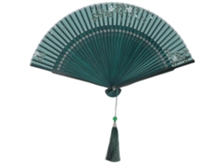 Leque De Mão Dobrável, Chinês, Bambu, Vintage, Dobrável