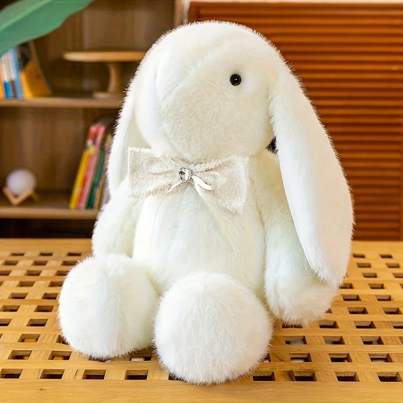 (branco, 35cm) Fantoche De Mão De Coelho De Pelúcia, Com Orelhas Compridas, A Escolha Perfeita Para Presente.