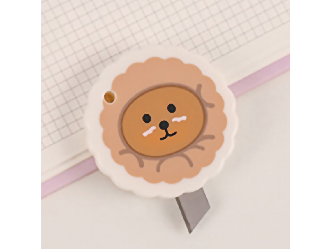 Cortador De Caixa Cute Pequeño Portátil Multifuncional Urso Marrom Com Buraco De Suspensão