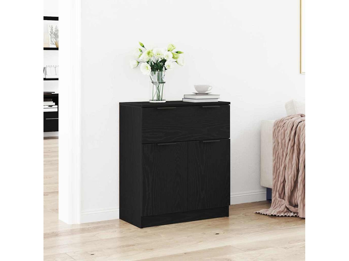 Vidaxl Buffet Carvalho Preto 60 X 30 X 70 Cm Madeira Processada