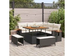 Vidaxl Conjunto De Sofá De Jardim 9 Unid. 8-número De Lugares
