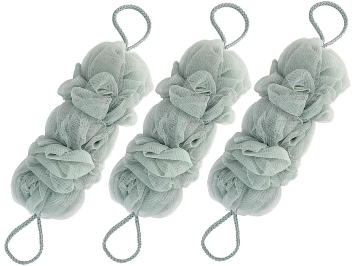 Lurelia Kit De 3 Buchas Vegetais De Banho De Cuidado Corporal, Com Argola, Uso Diário